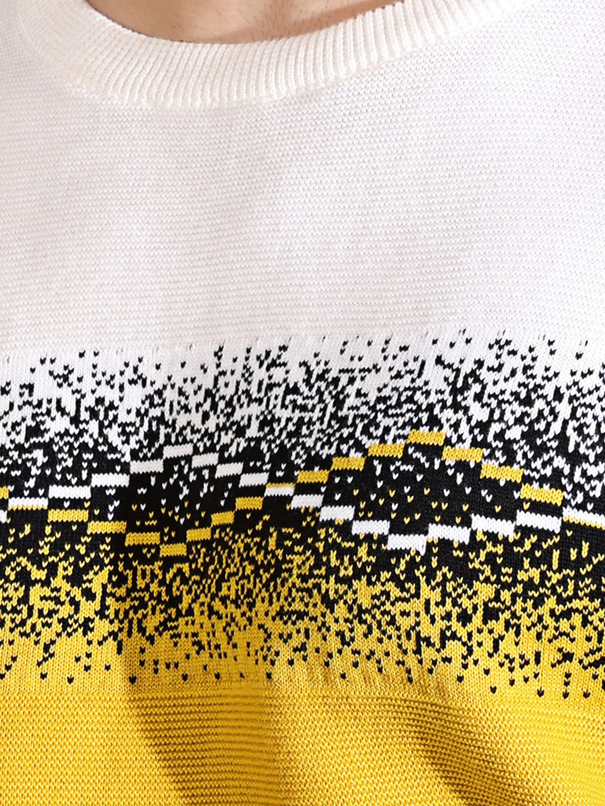 Multi Color Sun-Shine Knitted Men's T-Shirt