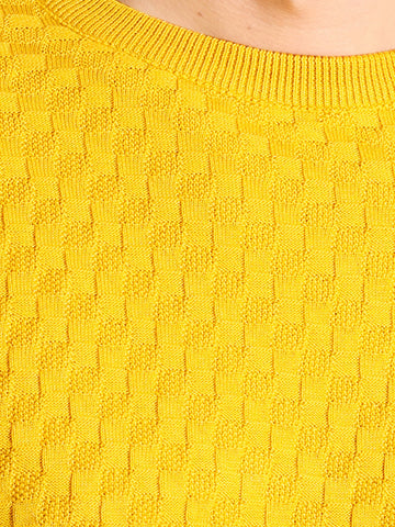 Yellow Box Pure Cotton Men's Knitted T-Shirt
