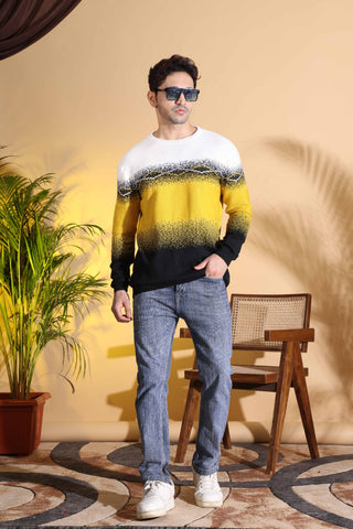 Multi Color Sun-Shine Knitted Men's T-Shirt