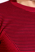 Exclusive Red Stripes pure cotton Knitted T-Shirt