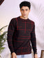 Seersucker Maroon Knitted Men's T-Shirt