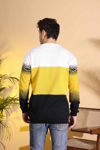 Multi Color Sun-Shine Knitted Men's T-Shirt