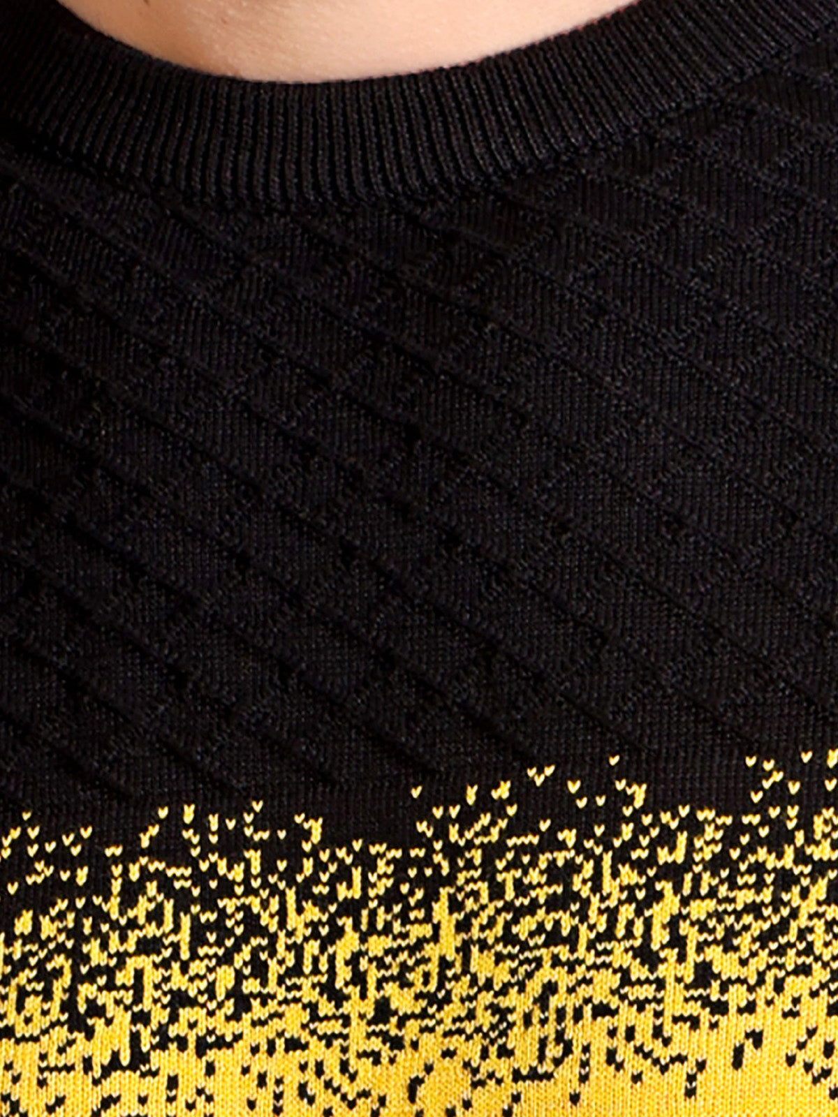 Multi Color Black Sun-Shine Knitted Men's T-Shirt