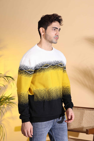 Multi Color Sun-Shine Knitted Men's T-Shirt